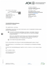 AOK Unbedenklichkeitsbescheinigung