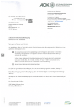 AOK Unbedenklichkeitsbescheinigung