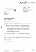 AOK Unbedenklichkeitsbescheinigung