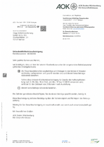 AOK Unbedenklichkeitsbescheinigung