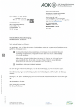 AOK Unbedenklichkeitsbescheinigung