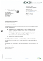 AOK Unbedenklichkeitsbescheinigung