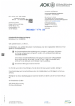 AOK Unbedenklichkeitsbescheinigung